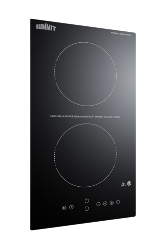 Summit CRH2BT30115 11.88" W Black Finish Ceramic Glass Surface 2 Burners Electric Radiant Cooktop - 115-120  Volts