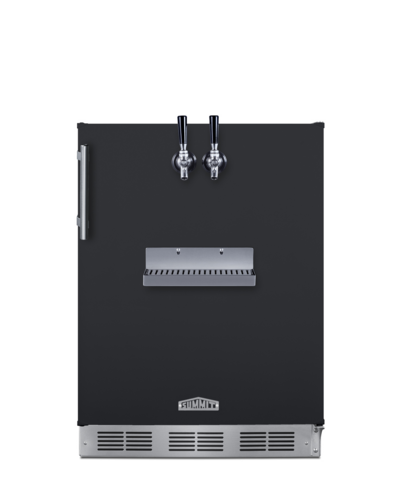 Summit SBC58BFRTPADA 5.3 Cu.Ft. Stainless Steel Front Tap Built-In Beer Kegerator - 115 Volts