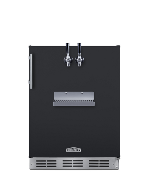 Summit SBC58BFRTPADA 5.3 Cu.Ft. Stainless Steel Front Tap Built-In Beer Kegerator - 115 Volts