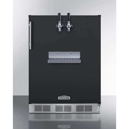 Summit SBC58BFRTPADA 5.3 Cu.Ft. Stainless Steel Front Tap Built-In Beer Kegerator - 115 Volts