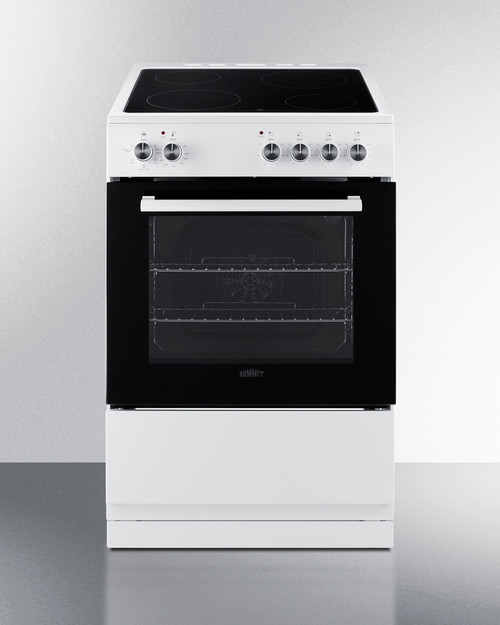 Summit REXT24W 24" W White Exterior Cabinet Electric Smooth-Top Range - 240 Volts