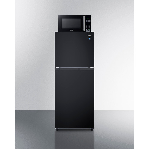 Summit MRF1087BA 10.1 Cu. Ft. Black Microwave or Refrigerator-Freezer Combination with Allocator - 115 Volts