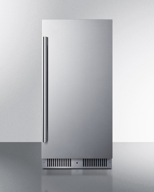 Summit SDHR1534 1.8 Cu. Ft. Stainless Steel Solid Door Undercounter All-Refrigerator - 115 Volts