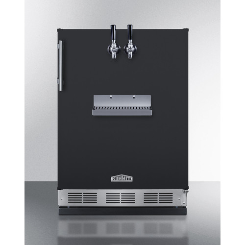 Summit SBC58BFRTP 5.3 Cu.Ft. Stainless Steel Front Tap Built-In Beer Kegerator - 115 Volts