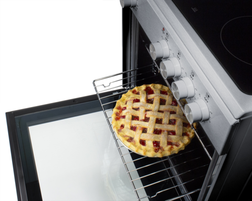 Summit REXT24SS 24" W Black Stainless Steel Door Electric Smooth-Top Range - 240 Volts