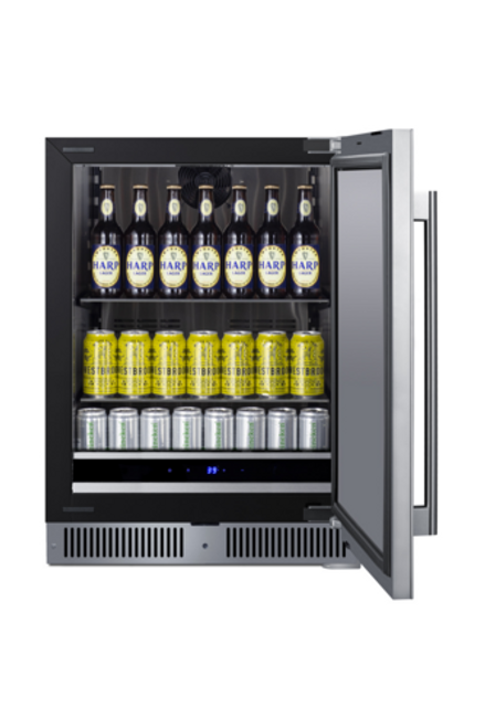 Summit SDHR2444 3.3 Cu. Ft. Stainless Steel Solid Door Undercounter All-Refrigerator - 115 Volts