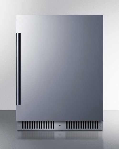 Summit SDHR2444 3.3 Cu. Ft. Stainless Steel Solid Door Undercounter All-Refrigerator - 115 Volts