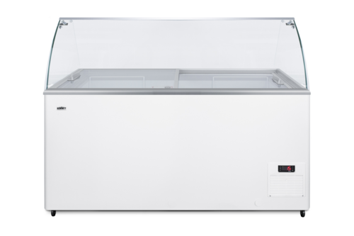 Summit NOVA45GDC 14.1 Cu. Ft. White Stainless Steel Free Standing Ice Cream Freezer - 115 Volts