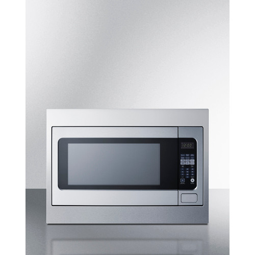 Summit SMBI27TK27 26.88" W Stainless Steel Front Built-In Microwave - 1200 Watts