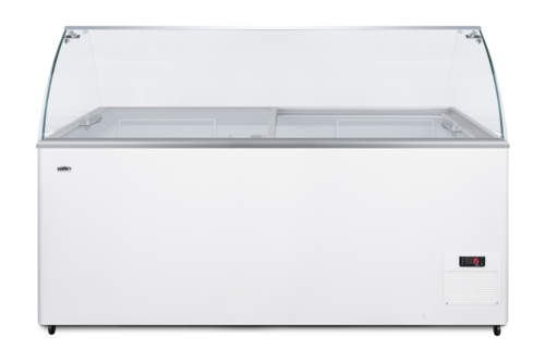 Summit NOVA53GDC 17.8 Cu. Ft. White Stainless Steel Free Standing Ice Cream Freezer - 115 Volts