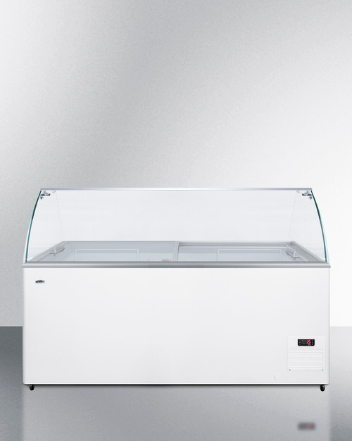 Summit NOVA53GDC 17.8 Cu. Ft. White Stainless Steel Free Standing Ice Cream Freezer - 115 Volts