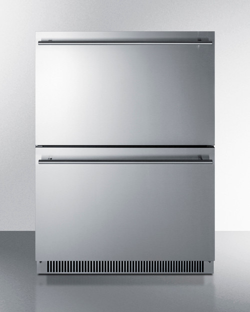 Summit ADFD2D24 3.5 Cu. Ft. Stainless Steel Solid Undercounter All-Freezer - 115 Volts