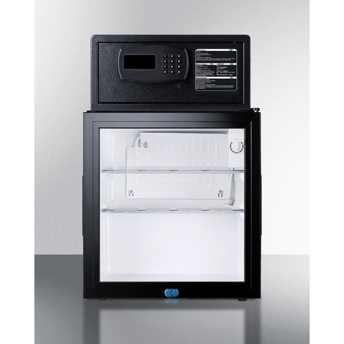 Summit MBSAFEG 1.03 Cu. Ft. Black Solid Door Compact Minibar - 115 Volts