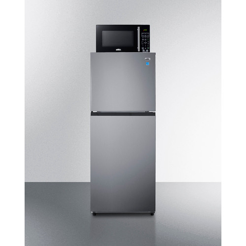 Summit MRF1089PLA 10.1 Cu. Ft. Black Microwave or Refrigerator-Freezer Combination with Allocator - 115 Volts