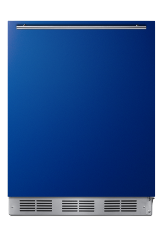 Summit BRF631BKB 5.1 Cu. Ft. Cobalt Blue Door Jet Black Undercounter Refrigerator-Freezer - 115 Volts