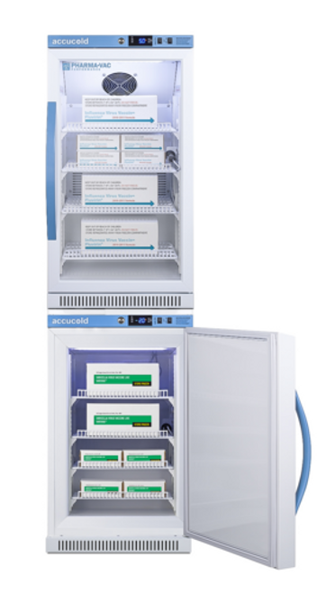 Summit ARG31PVBIADA-AFZ2PVBIADASTACK 5.3 Cu. Ft. Stainless Steel Performance Series All-Refrigerator or All-Freezer Combination - 115 Volts