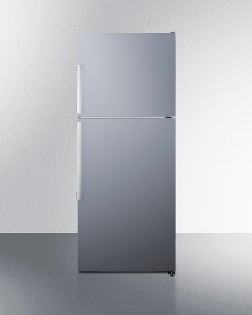 Summit FF1514SSIM 13.6 Cu.Ft. White Top Mount Refrigerator-Freezer - 115 Volts