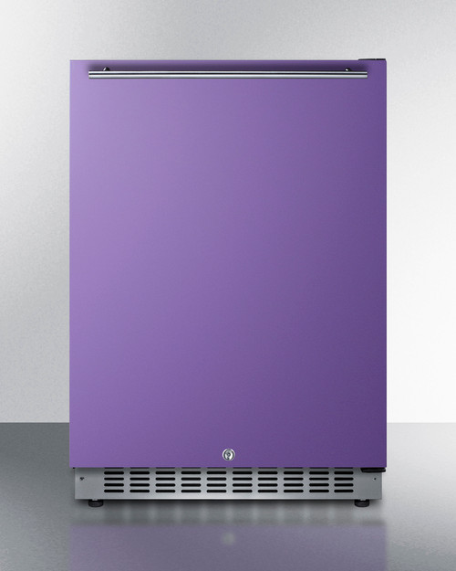 Summit AL54P 23.63" W Lavender Purple Door Black Undercounter All-Refrigerator - 115 Volts