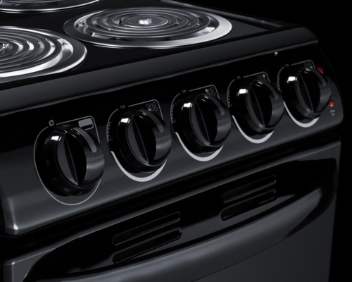 Summit RE2031B 20" W Black Broiling Electric Coil Range - 220 Volts