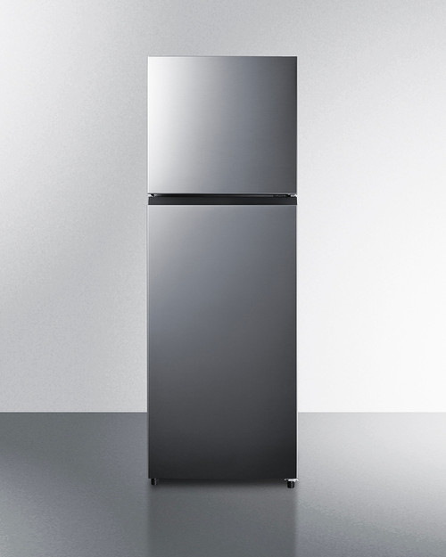 Summit FF1142PL 11.5 Cu. Ft. Stainless Steel Top Mount Refrigerator-Freezer - 115 Volts