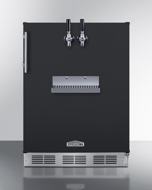 Summit SBC58BFRTPCFADA 5.3 Cu.Ft. Stainless Steel Front Tap Built-In Cold Brew Coffee Kegerator - 115 Volts
