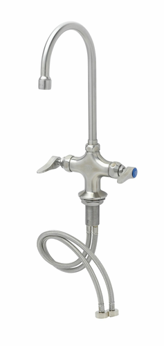 T&S Brass S-0300 Stainless Steel Single Hole Deck Mount EverSteel Faucet