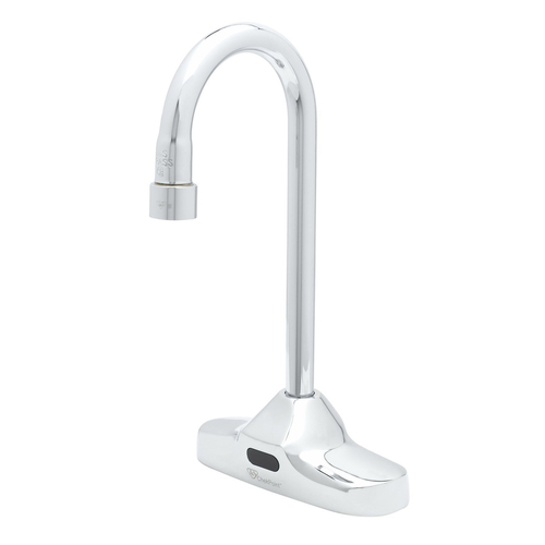 T&S Brass EC-3107-HG 4" Centers Deck Mount Gooseneck Spout 2.2 GPM ChekPoint Electronic Faucet
