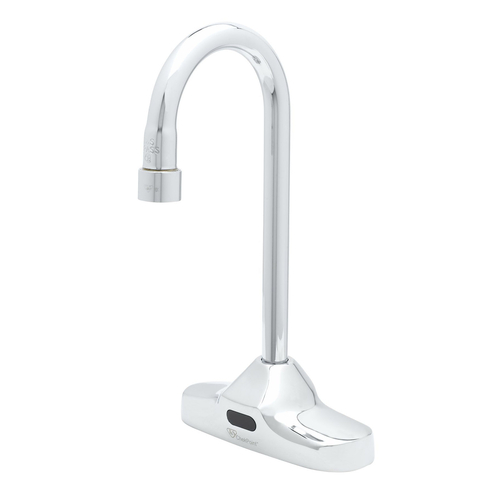 T&S Brass EC-3107-LMV 4" Centers Deck Mount 2.2 GPM Gooseneck ChekPoint Electronic Faucet