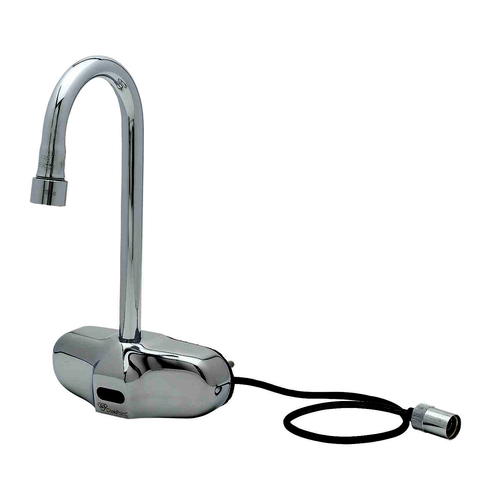 T&S Brass EC-3105-167X 4" Centers Deck Mount Gooseneck 2.2 GPM ChekPoint Electronic Faucet