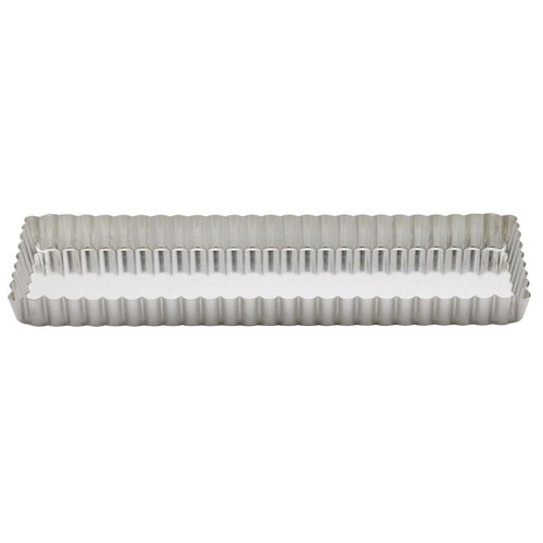 Harold Import 2478 13.5" W x 4.25" D Rectangular Tinned Steel Gobel Quiche Pan