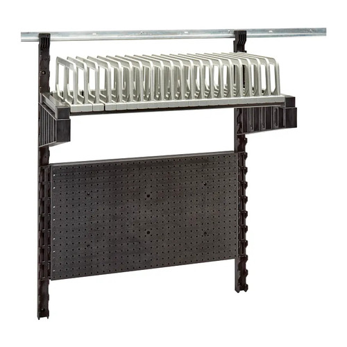 Cambro EWSDRY1836480 18" x 36" Speckled Gray Camshelving Elevation Series Wall Shelving Drying Rack Shelf Kit