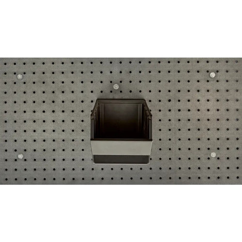 Cambro EWSACC5000 5" x 12.13" x 4.25" Stainless Steel Camshelving Elevation Series Wall Shelving Bin with Holder