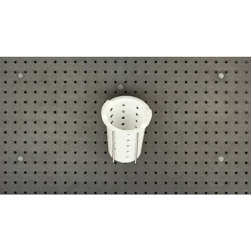 Cambro EWSACC4000 4.5" x 6.5" x 6.5" Stainless Steel Camshelving Elevation Series Wall Shelving Cylinder and Holder