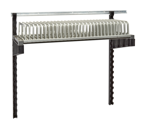 Cambro EWSDRYA1848480 18" x 48" Speckled Gray Camshelving Elevation Series Wall Shelving Dry Rack Add-On