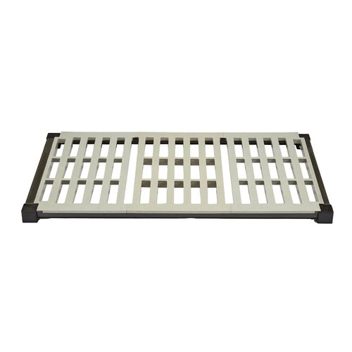 Cambro EWSSKA1842V580 Brushed Graphite Camshelving Elevation Series Wall Shelving Add-On Shelf Kit