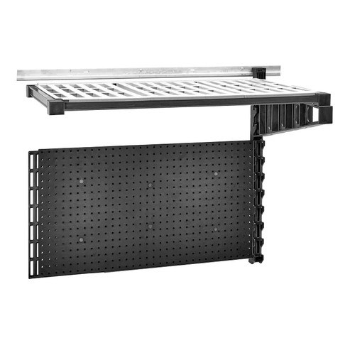 Cambro EWSA36TASK110 18" x 36" Black Camshelving Elevation Series Wall Shelving Task Station Add-On Kit