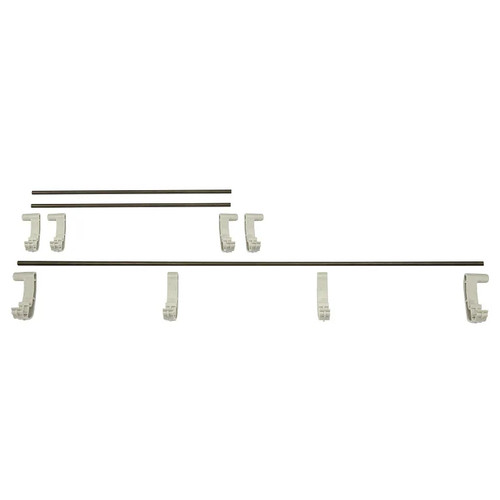 Cambro EWSR2424151 24" x 24" x 2" Soft Gray Polypropylene Camshelving Elevation Series Wall Shelving Full Shelf Rail Kits