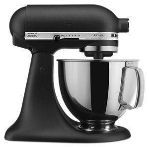 KitchenAid KSM150PSBK 5 Qt. Cast Iron Black AC Artisan Series Tilt-Head Stand Mixer - 120 Volts