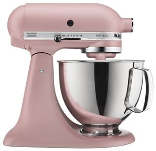 KitchenAid KSM150PSDR 5 Qt. Matte Dried Rose AC Artisan Series Tilt-Head Stand Mixer - 120 Volts