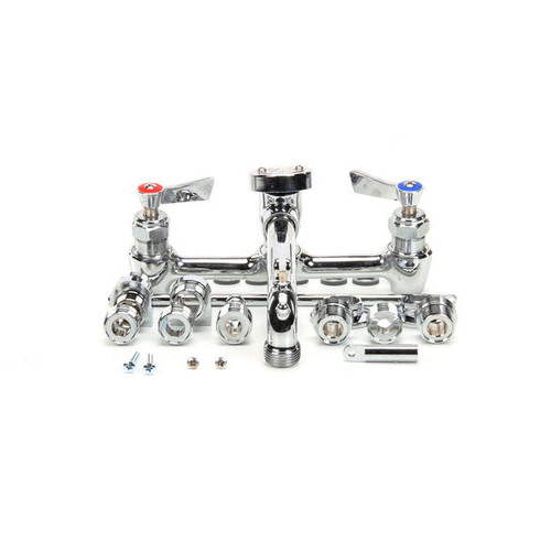 PartsTown FIS82530 6" Service Sink Spout Wall Mount Adjustable Centers Lever Handles Faucet