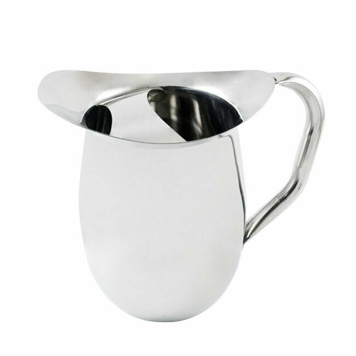 Omcan USA 80861 3 Qt. Stainless Steel Bell Pitcher with Ice Guard