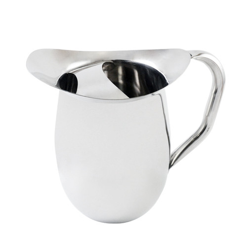 Omcan USA 80860 2 Qt. Stainless Steel Bell Pitcher with Ice Guard