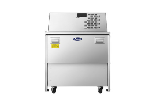 Atosa AMC-3401 34" W Stainless Steel Sliding Door Refrigerated Single Sided Milk Cooler - 115 Volts