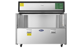 Atosa AMC-4901 49" W Stainless Steel Sliding Door Refrigerated Single Sided Milk Cooler - 115 Volts