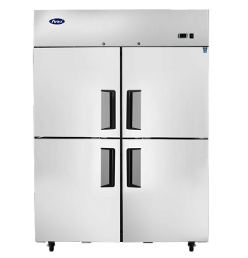 Atosa MBF8011GR 43.2 Cu. Ft. Stainless Steel Two-Section Solid Doors Reach-In Atosa Refrigerator - 115 Volts