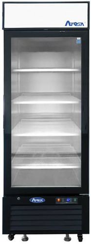 Atosa MCF8720GRL 19.4 Cu. Ft. Black One-Section Glass Door Freezer Merchandiser - 115 Volts