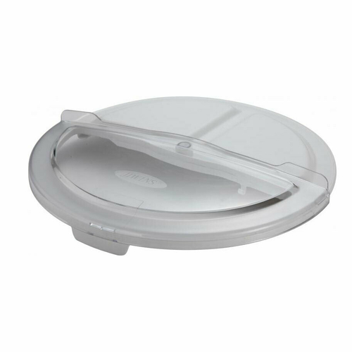 Omcan USA 80581 White Plastic Round Rotating Lid for 32 Gallon Container #80584