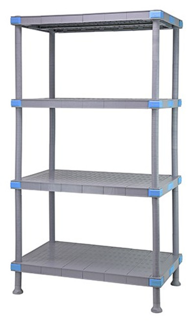 Quantum QP216086SS-4 60" W x 21" D Gray 4 Shelves Millenia Shelving Unit