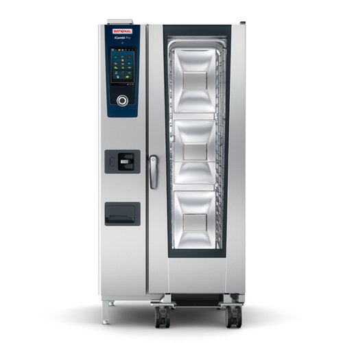 RATIONAL ICP 20-HALF NG 120V 1 PH (LM100FG) Natural Gas Combi Oven or Steamer - 120 Volts 1 Phase