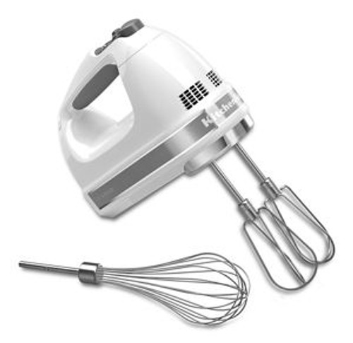 KitchenAid KHM7210WH 7-Speed White Hand Mixer - 120 Volts
